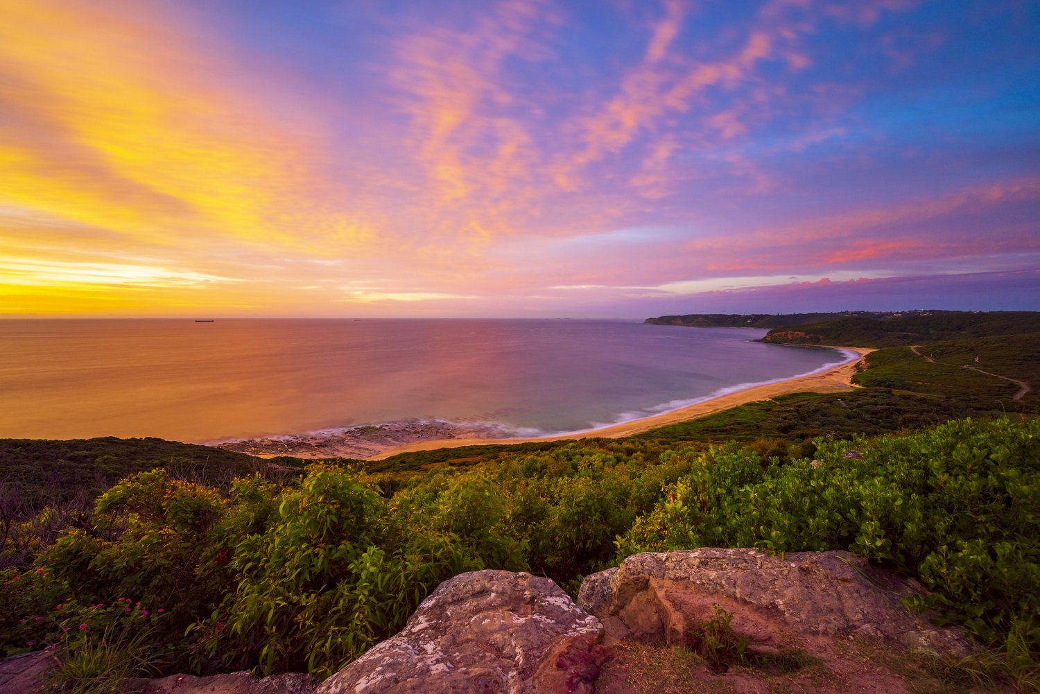 Sunrise from the clifftops of Glenrock State Conservation Area